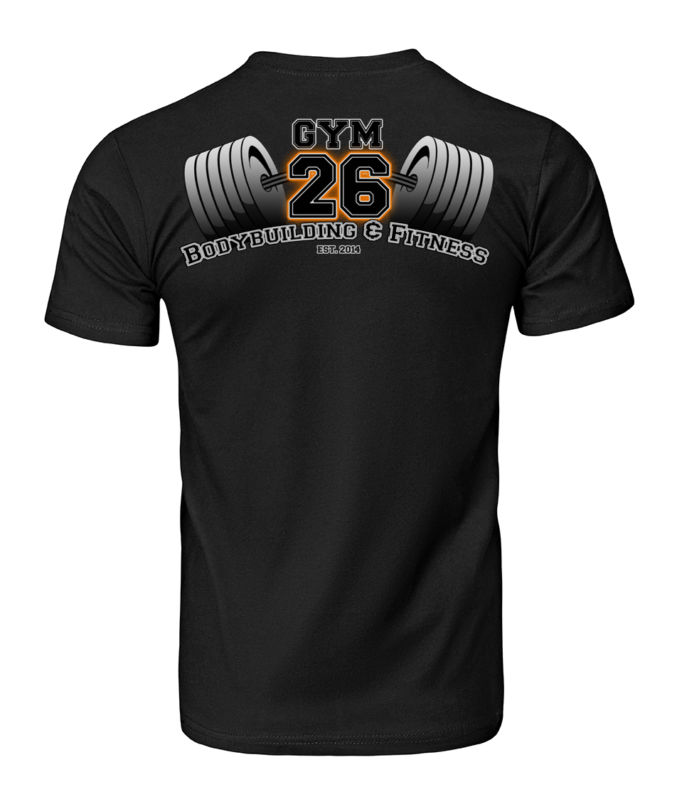 GYM26 T-Shirt – Schwarz – GYM 26 SHOP