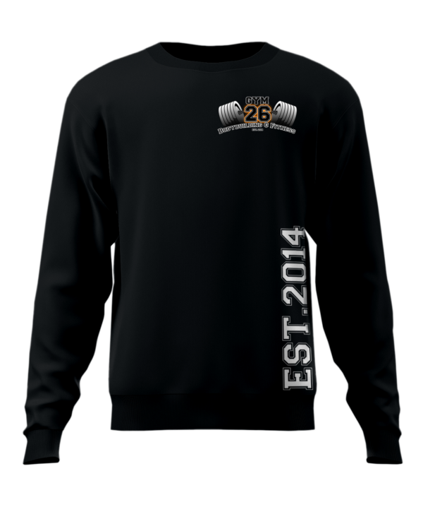 GYM26 Sweatshirt Black GYM 26 SHOP
