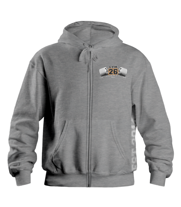 GYM26 Zip Hoodie - Sport Grey